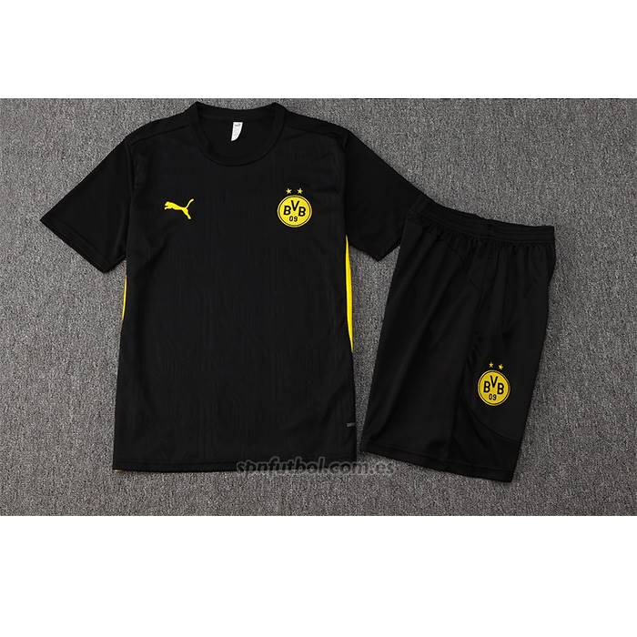 Chandal del Borussia Dortmund Manga Corta 2024-2025 Negro - Pantalon Corto